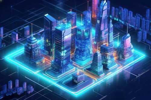 Diagram showing fractional property tokens