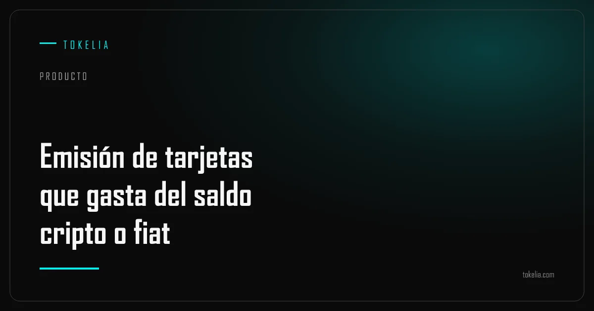 Una tarjeta virtual y una física tomando valor de un saldo unificado cripto y fiat